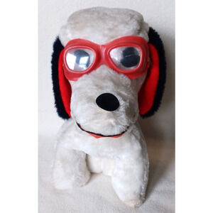 Vintage Toy Design Bijou TOYS Inc Snoopy dog red glasses/goggles plush RARE
